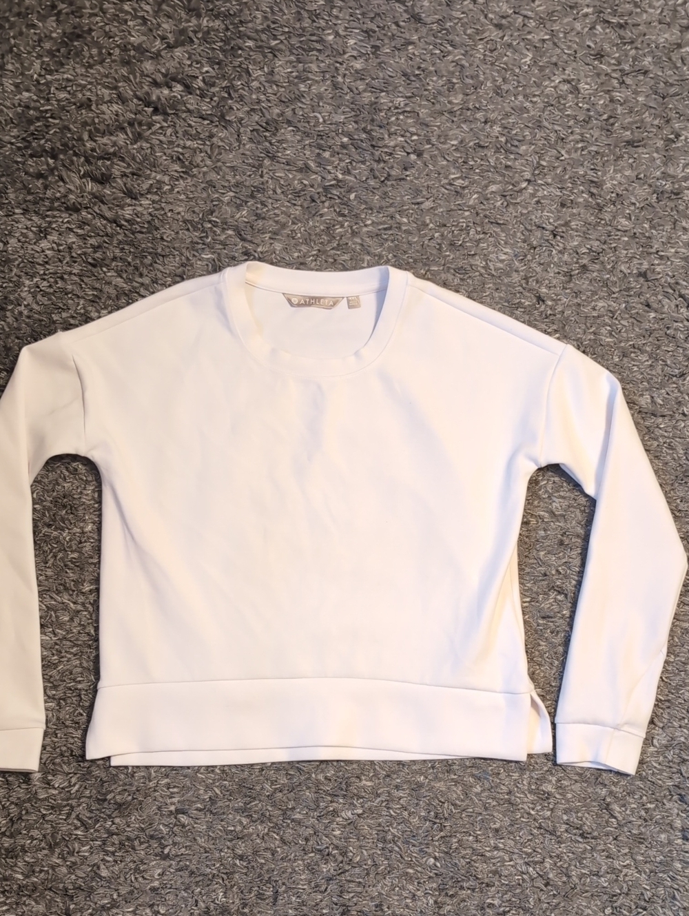 Athleta White Crewneck Sweatshirt